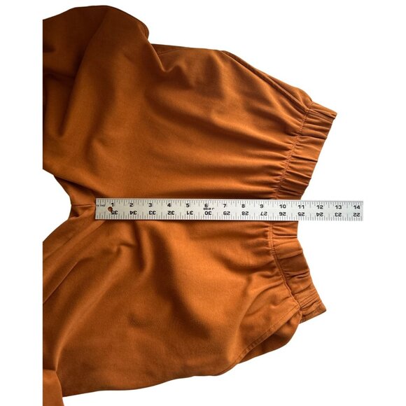 Lands End Sport Knit Straight Leg Pants S Elastic Waist Rust Orange - Picture 6 of 9